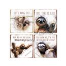 Sloth Sublimation Coaster Prints 4 Per Pkt 4"x4"
