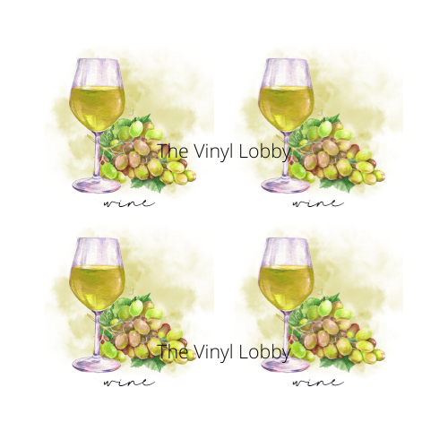 Wine Sublimation Coaster Prints 4 Per Pkt 4"x4"
