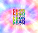 20oz Skinny Tumbler Printed Paper - Tie Dye Fu*k