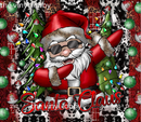 20oz Skinny Tumbler Printed Paper - Santa Claus