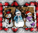 20oz Skinny Tumbler Printed Paper - Snowman