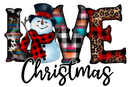 A4 Printed Sublimation Paper - Love Christmas Snowman
