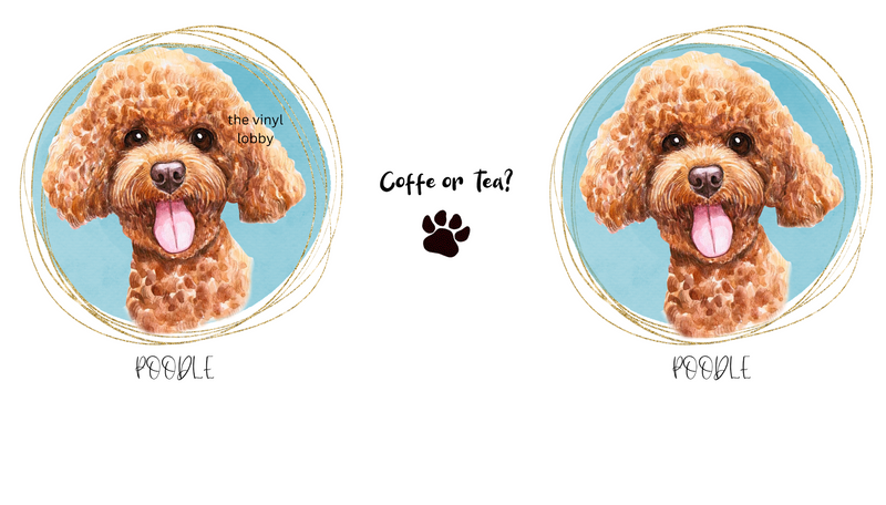 Poodle Mug Printed Sublimation Paper for 11oz mug