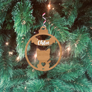 Cat Hanging Bauble 3mm White Acrylic