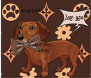 20oz Skinny Tumbler Printed Paper - Dachshund I Love You