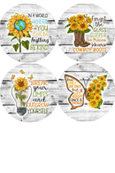 Wooden Sunflowers Pattern