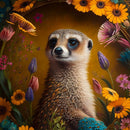 Floral Meerkat 20oz Skinny Tumbler Printed Paper