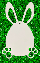 Hanging Bunny Count Down Board 3mm White Acrylic 280mm x 439mm