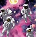 Purple Astronaut 20oz Tumbler Printed Paper