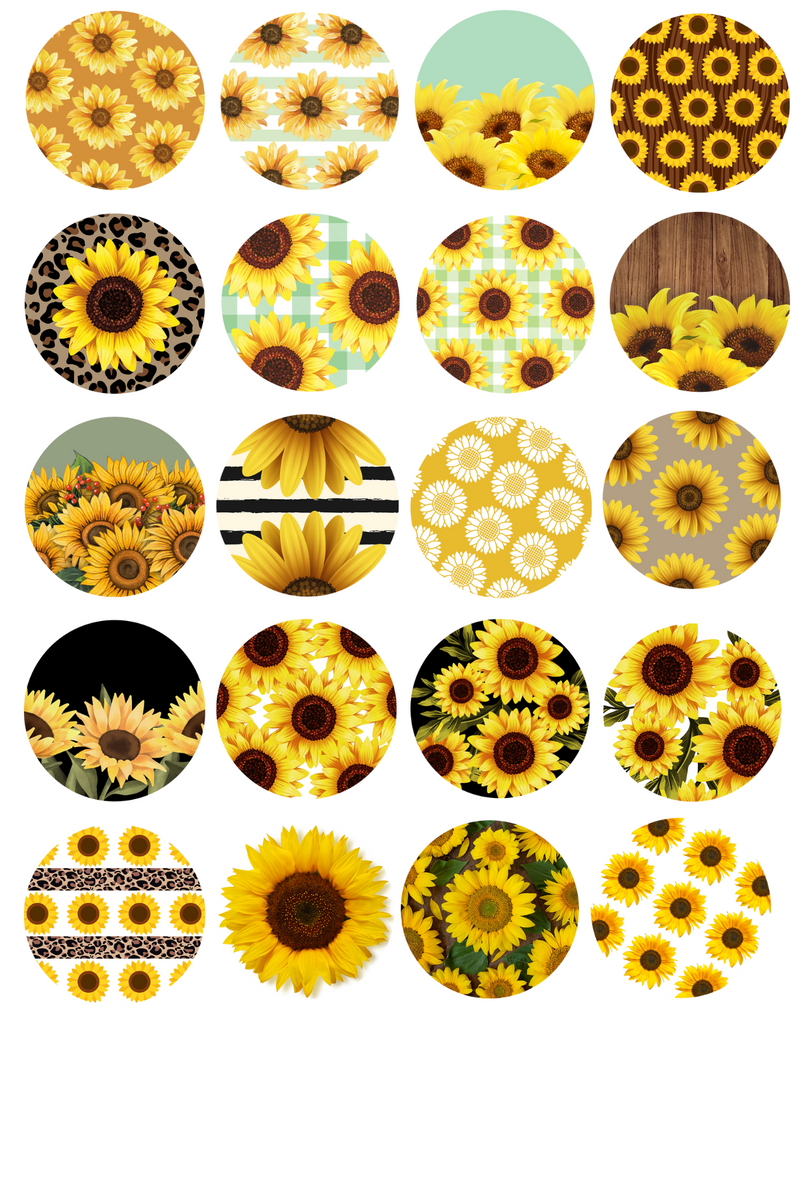 Sunflowers Pop Socket Sublimation Printed Paper
