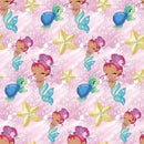 Pink Mermaid and Turtles Sublimation Printed Paper