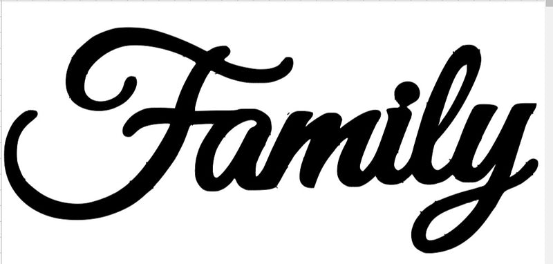 Family Sign 3mm Black Acrylic