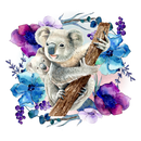 Floral Koala printed Sublimation Paper for 11oz mug