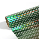 Holographic Green Scales Permanent Self Adhesive Vinyl
