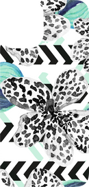 Mobile Phone Case Sublimation Print- Black and White Flower