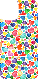 Mobile Phone Case Sublimation Print- Small Colourful Hearts