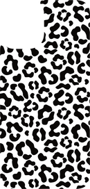 Mobile Phone Case Sublimation Print- Black and White Leopard