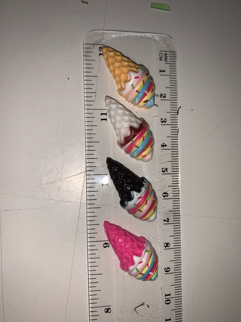 Flatback Resin- Icecream cone (1) random colour