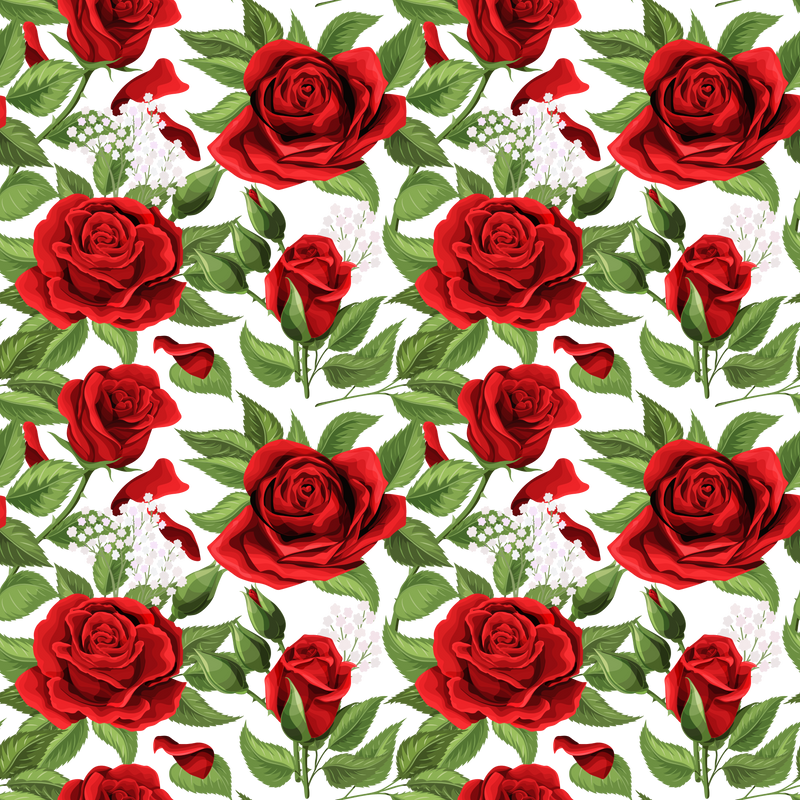 Large Roses Printed Sublimation Paper