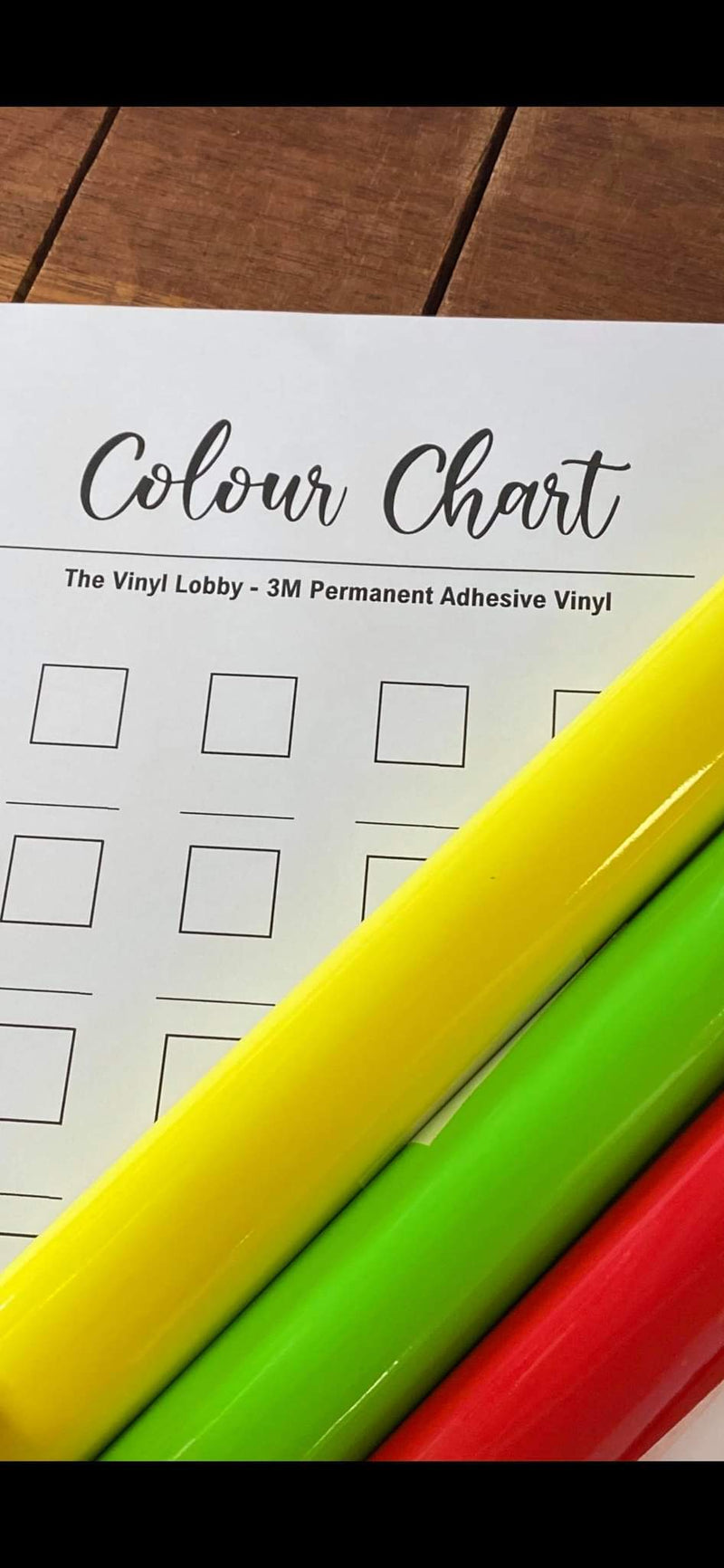 DIY 3M Permanent Adhesive Colour Chart