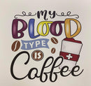 Printed Sublimation Paper for 11oz Mugs - My Blood Type