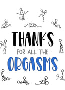 20oz Skinny Tumbler Printed Paper - Thanks/Blue