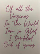 I Tumbled Printed Sublimation Paper mug Print