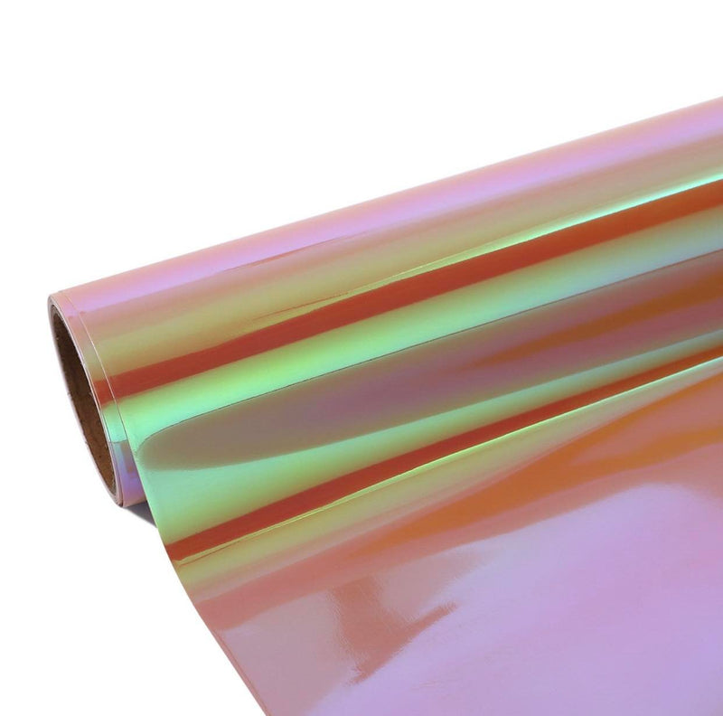 Opal Foil Permanent Adhesive Vinyl - Pink Yellow 30cm x 30cm