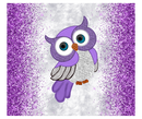 20oz Skinny Tumbler Printed Paper - Purple Glitter Owl