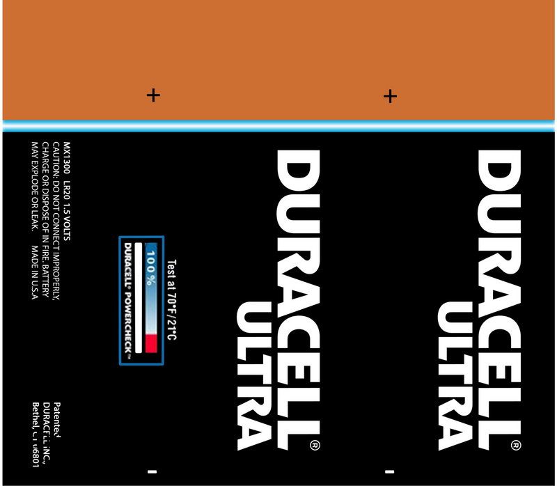 20oz Skinny Tumbler Printed Paper - Duracell Battery