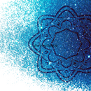 20oz Skinny Tumbler Printed Paper - Blue Glitter Mandala