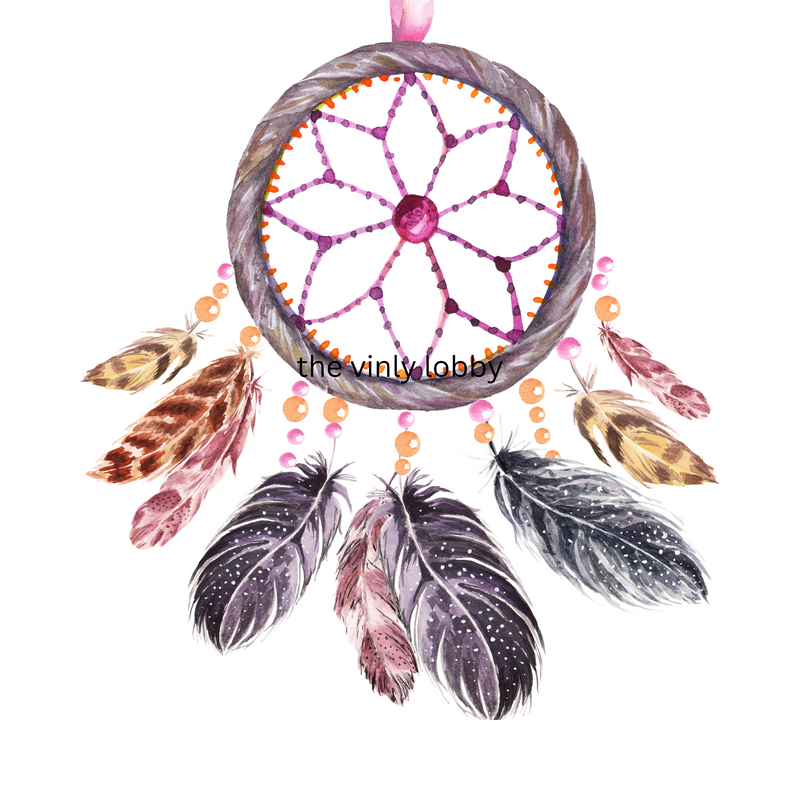 20oz Skinny Tumbler Printed Paper - Colourful Dreamcatcher