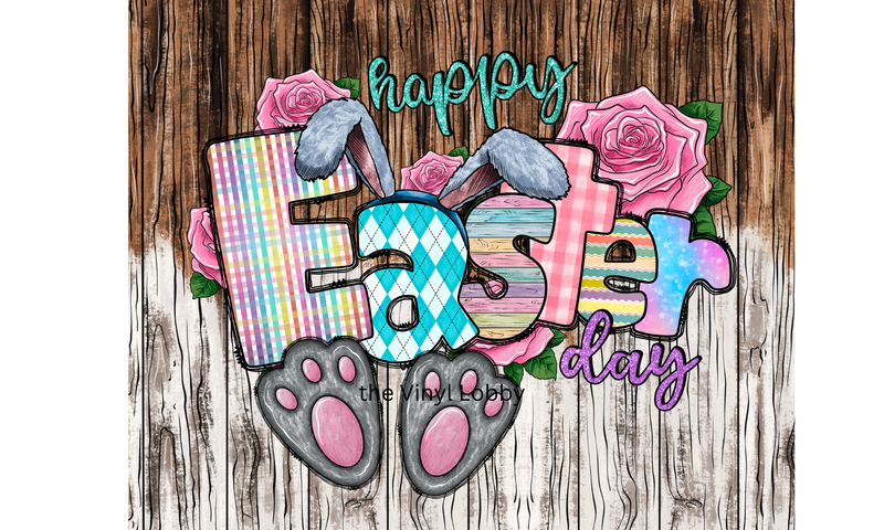 Happy Easter Day Printed Sublimation Paper for 20oz Skinny Tumbler