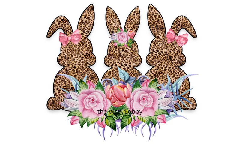 Floral Bunny Printed Sublimation Paper for 11oz mug -