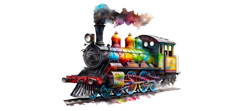 Colorful Train Printed Sublimation Paper for 11oz mug
