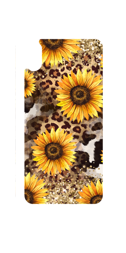 Mobile Phone Case Sublimation Print- Cheetah Sunflower