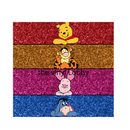 Printed Sublimation Paper for 20oz Skinny Tumblers - Glitter Rainbow Honey Bear Freinds