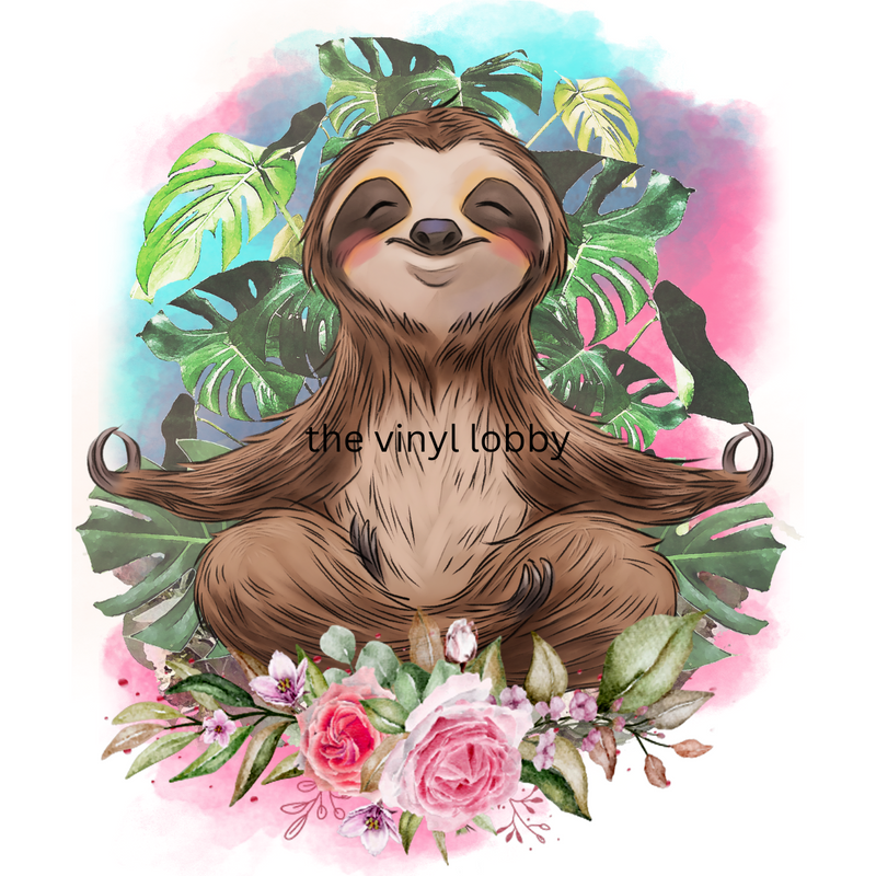 Cute Sloth Sublimation Print for kids t-shirts