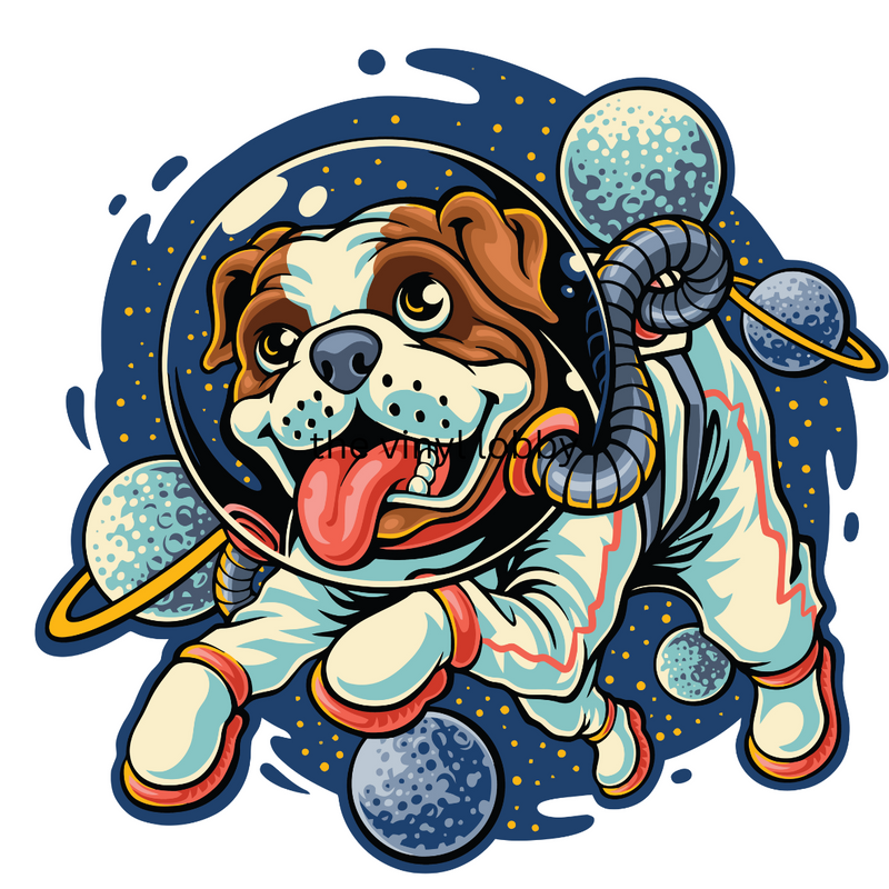 Space Dog Sublimation print for kids t-shirts