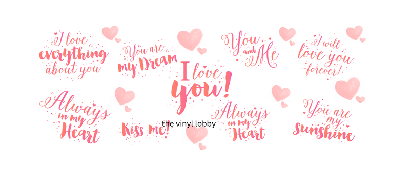 Valentine Quotes Printed Sublimation Paper for 11oz and 15oz mug