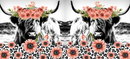 Floral Highlander Cow Printed Sublimation Paper for 11oz mug