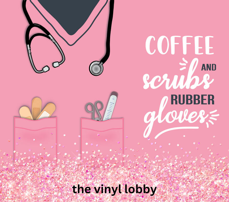 Female Pink Nurse Uniform 20oz Skinny Tumbler Printed Paper