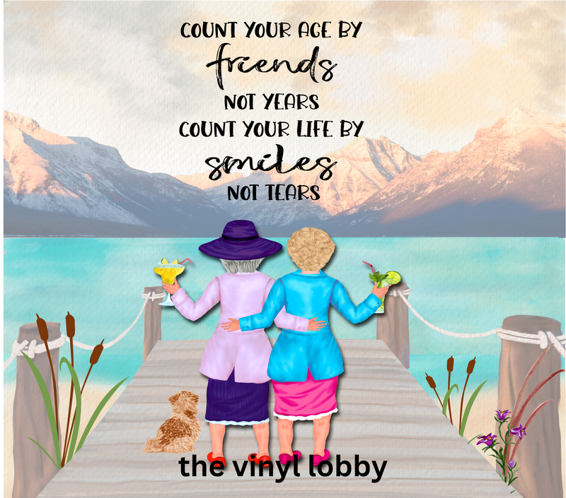 Count your age 20oz Skinny Tumbler Printed Paper