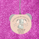 Teddy Bear Hanging Sign with Hanging loop.