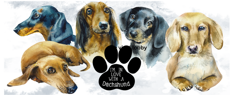 I am in love with a Dachshund Printed Sublimation Paper for 11oz mug