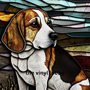 Stained Glass Beagle 20oz Skinny Tumbler Printed Paper