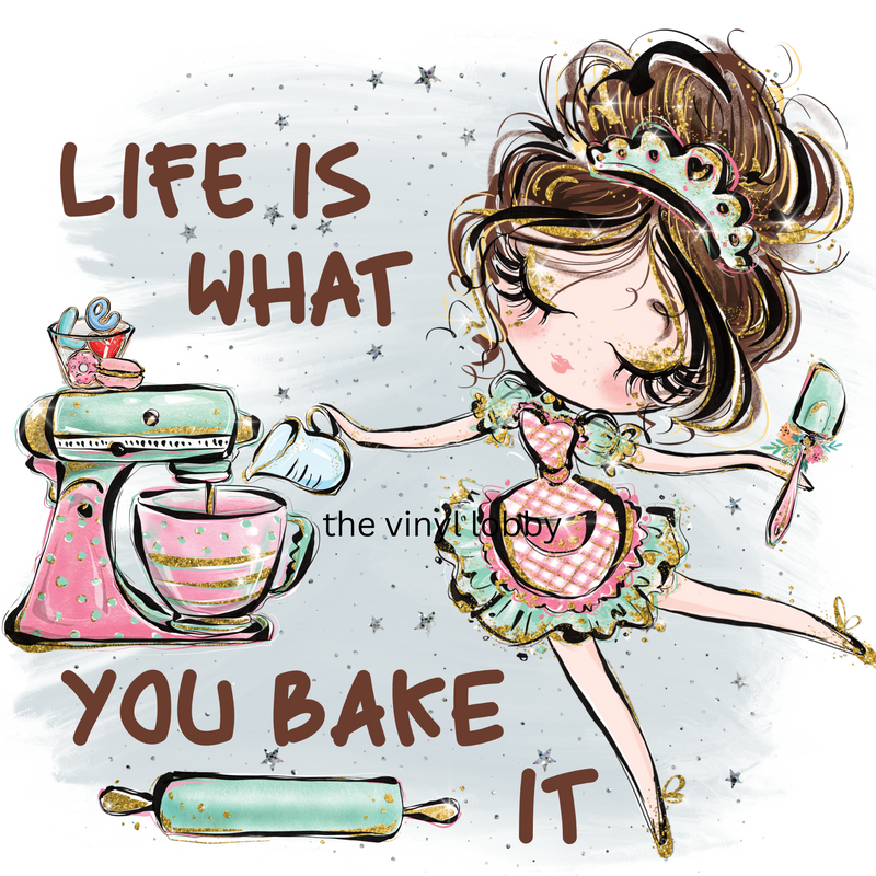 Life is what you bake it Sublimation Print of Pot holders 20cm x 20cm