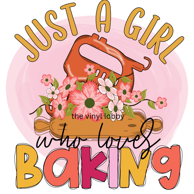 Just a girl who loves cooking Sublimation Print of Pot holders 20cm x 20cm
