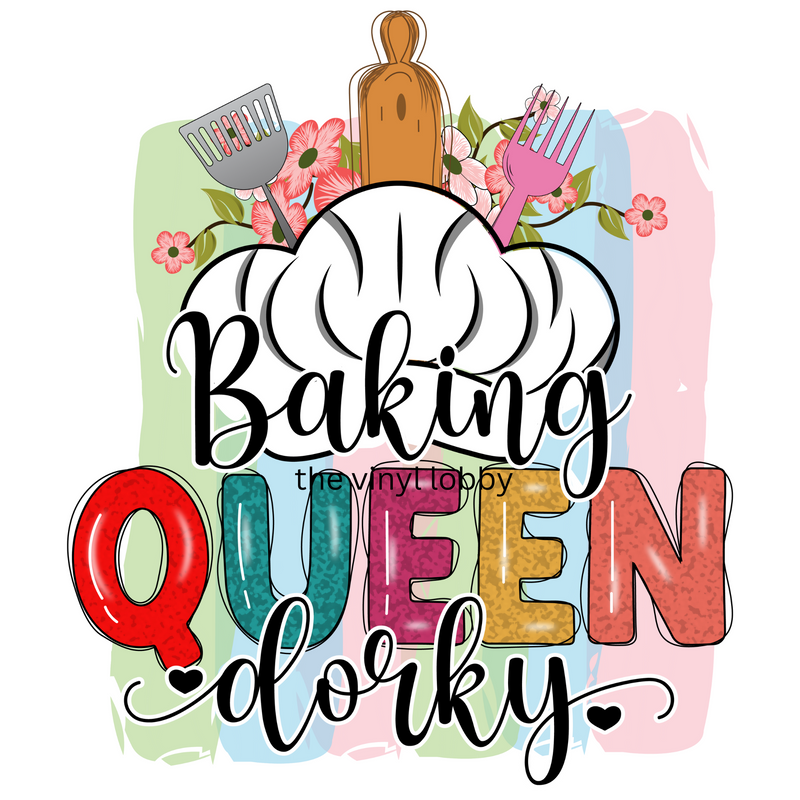 Baking Queen Dorky Sublimation Print of Pot holders 20cm x 20cm