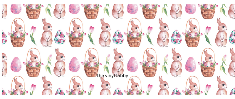 Bunny in a basket Printed Sublimation Paper for 11oz mug -